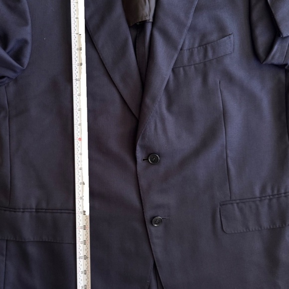 Canali 50R Midnight Blue Travel Water Resistant Blazer Woven Wool 2-Btn Jacket - Picture 5 of 12